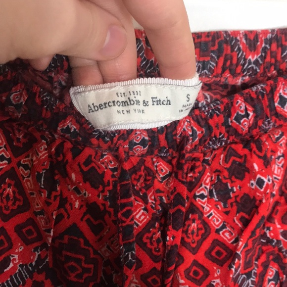 Boho Pattern Red Drapey Soft Shorts - Picture 5 of 5